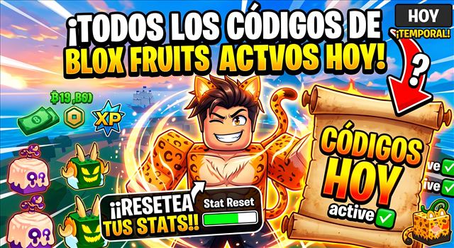 Códigos Roblox: Códigos activos de Blox Fruits para 2026